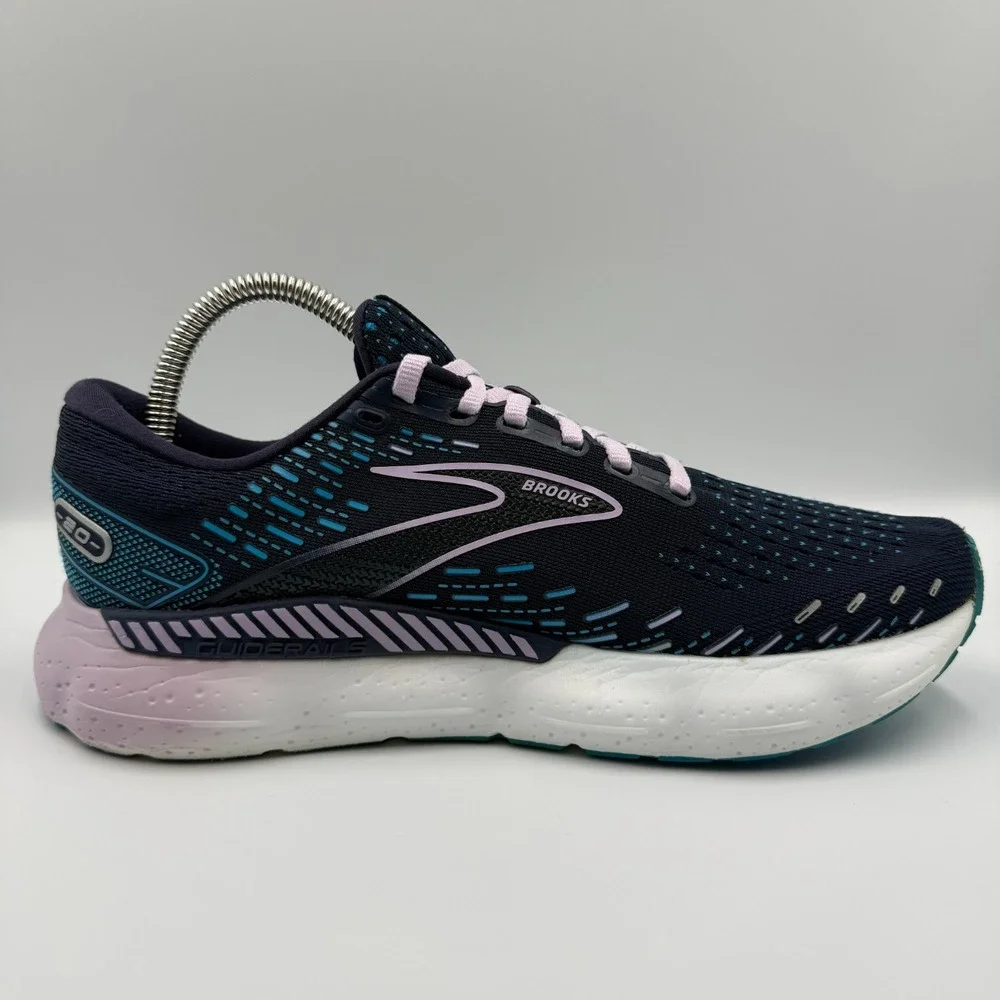 Brooks Glycerin GTS 20 Women's Size 9 B Blue Purple White Running Shoes Sneakers